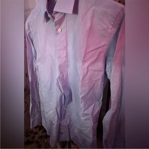 David Donahue Light Blue Men's Dress Shirt size 34/35 15.5 inches